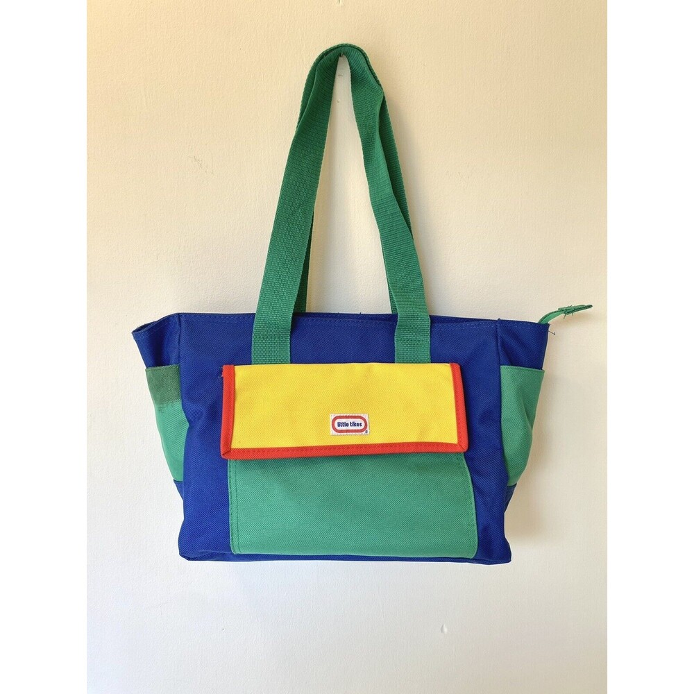 RARE Vintage 90s Little Tikes Diaper Bag Bottle Holder Color Block Bottle Holder